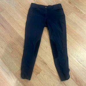 Dover Saddlery Navy Breech - Kneed Patches - Size 30